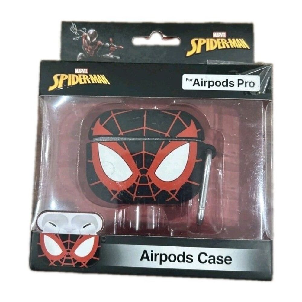 Culturefly Marvel SPIDER MAN AirPods Pro Case with Carabineer Open Box New Miles